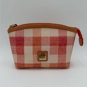NWOT Dooney & Bourke Quadretto Check Cosmetic Case